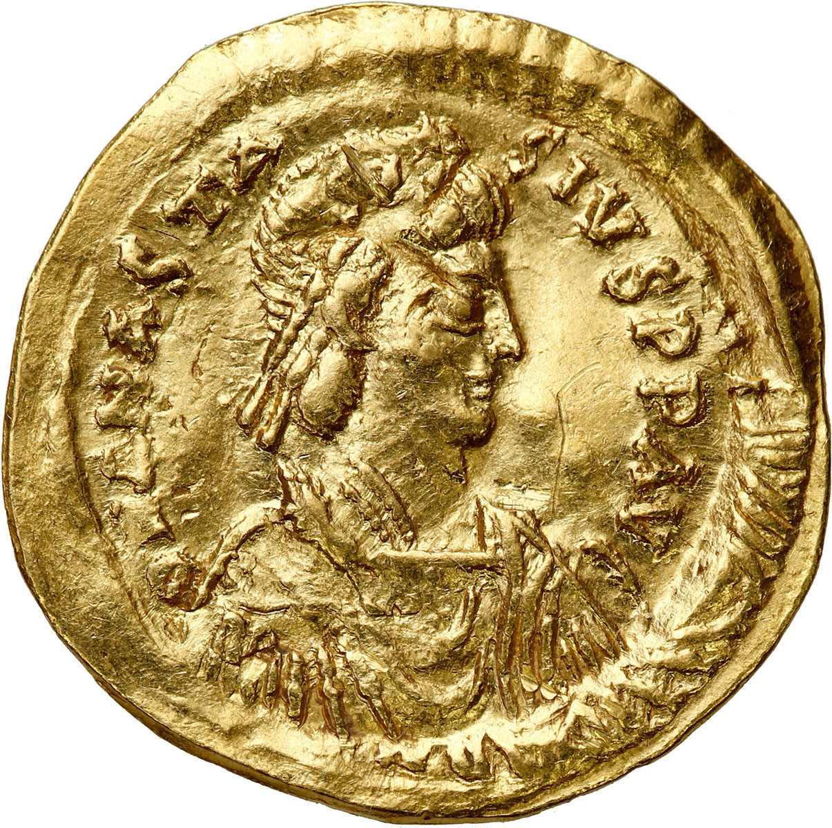 Bizancjum. Anastazjusz (507-518). Tremissis, Konstantynopol